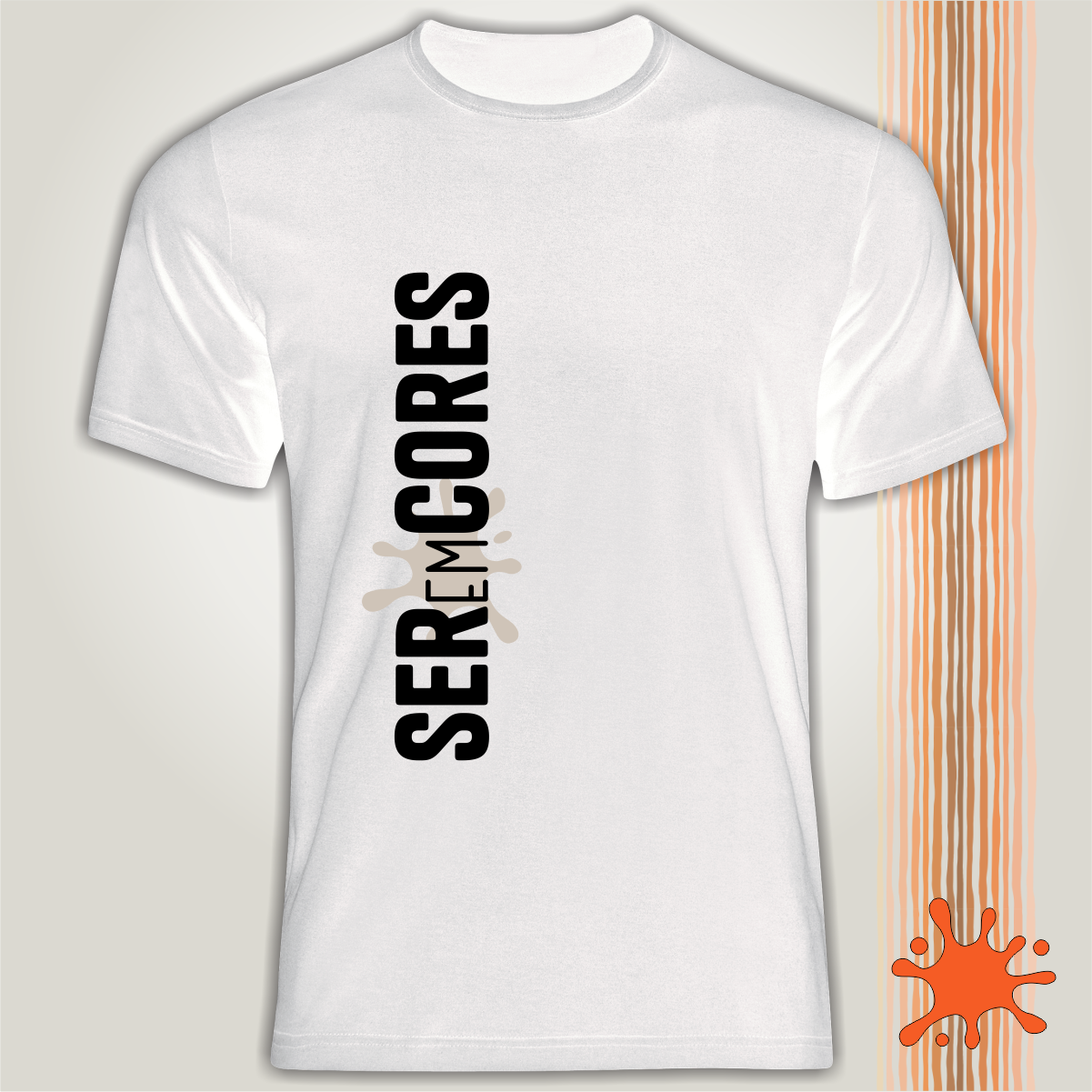Camiseta Seremcores em preto vertical