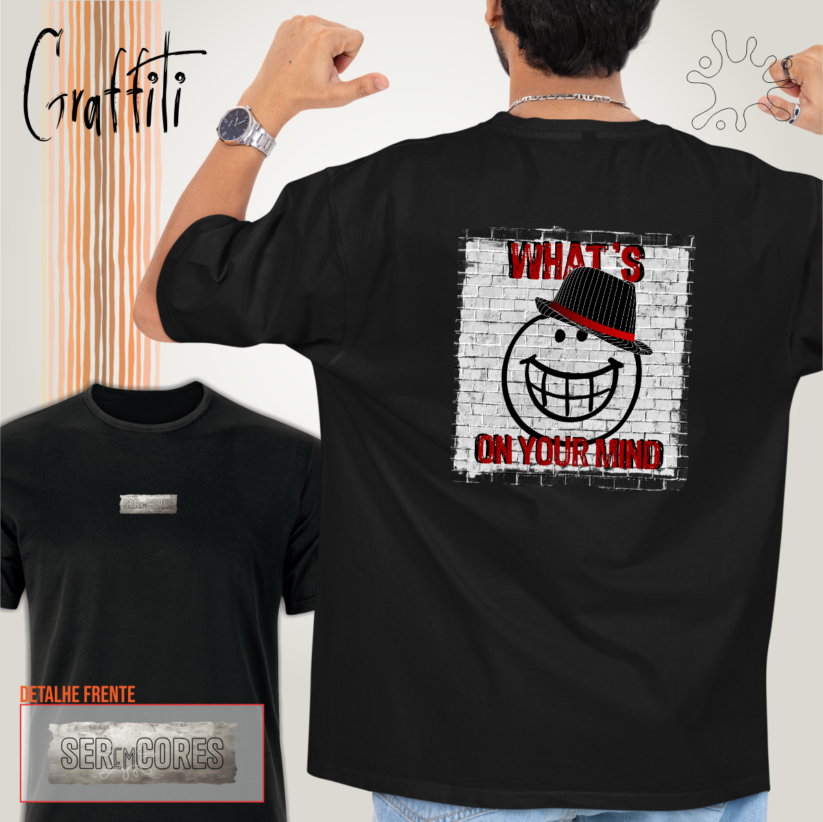 Camiseta Costas Graffiti Whats on your mind