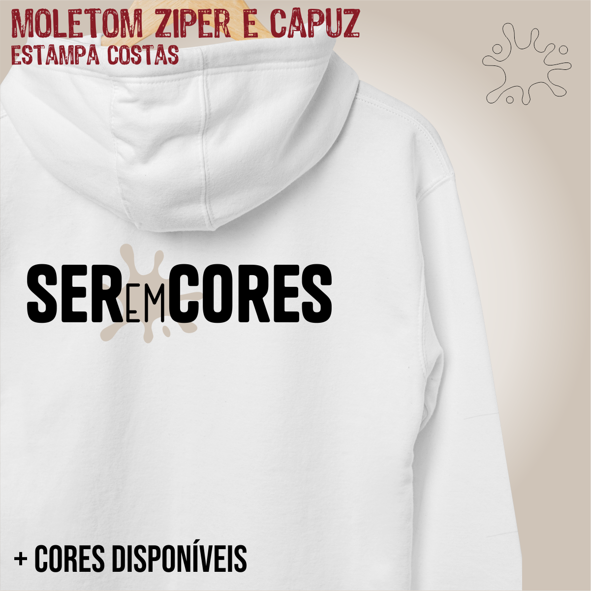 Moletom Prime zíper Seremcores (logo preto)
