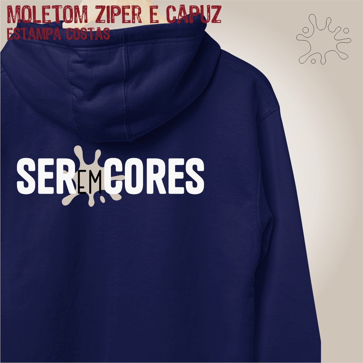 Moletom Prime zíper Seremcores (logo branco)