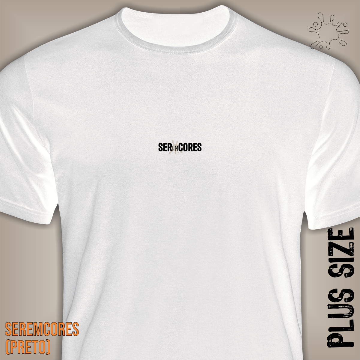 Camiseta Plus Seremcores em preto
