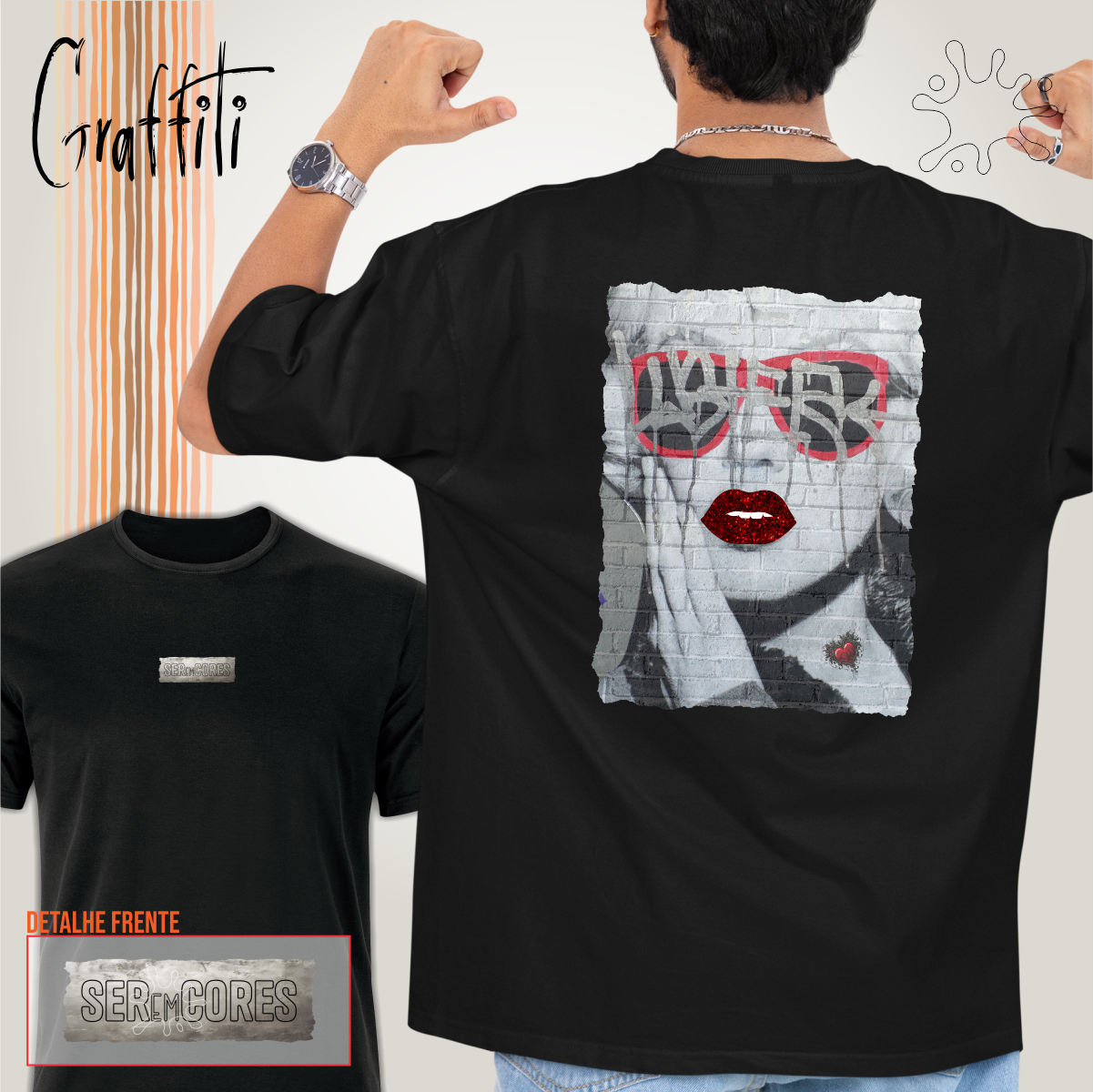 Camiseta Costas Graffiti Boca Vermelha