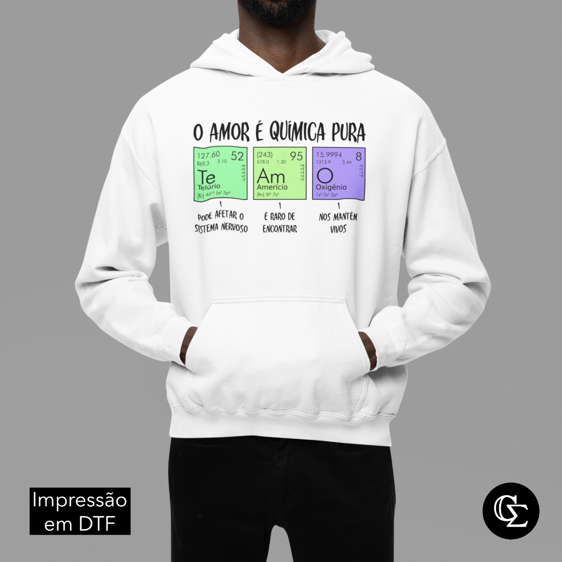 O AMOR É QUÍMICA PURA [MOLETOM CANGURU]