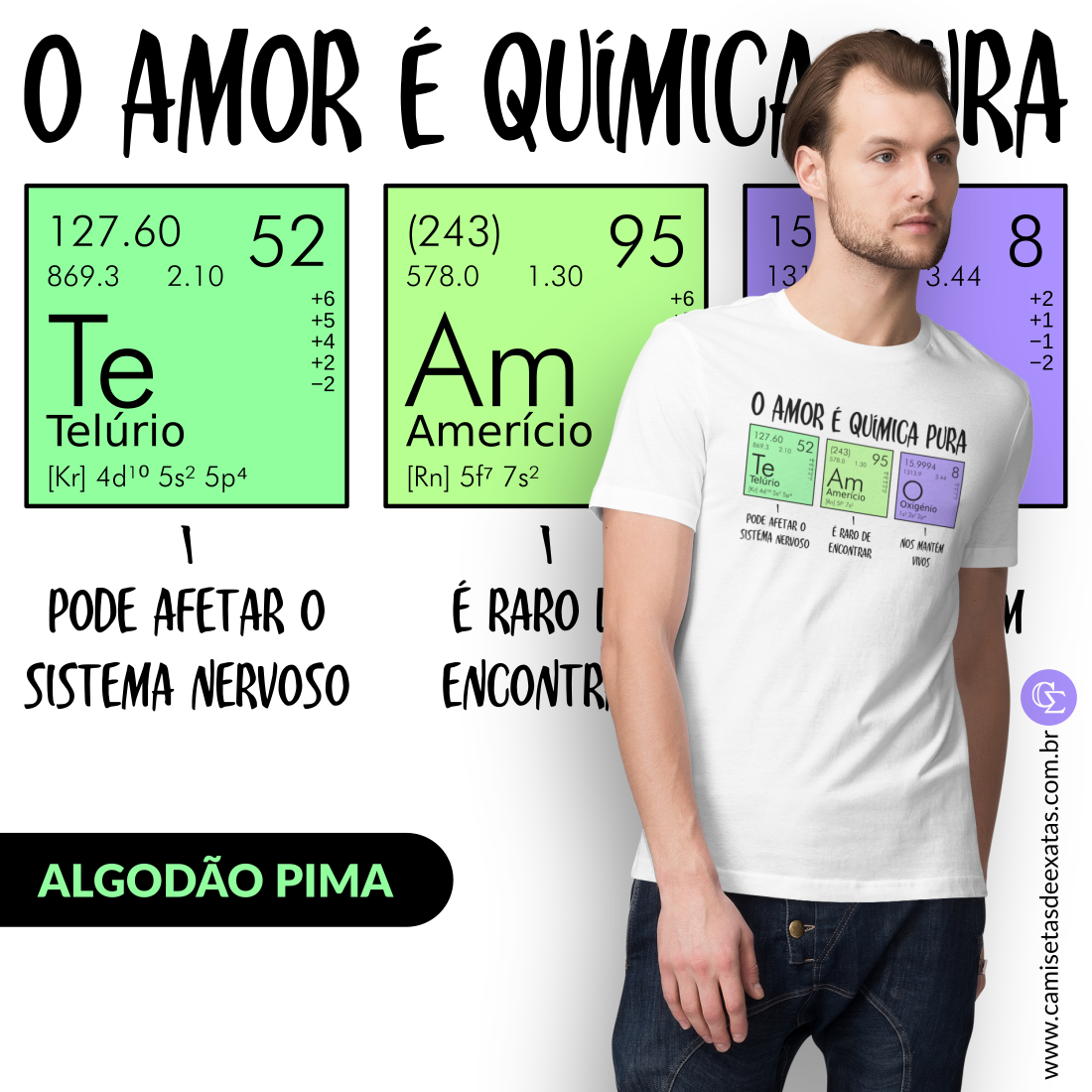 O AMOR É QUÍMICA PURA - PIMA [UNISSEX]