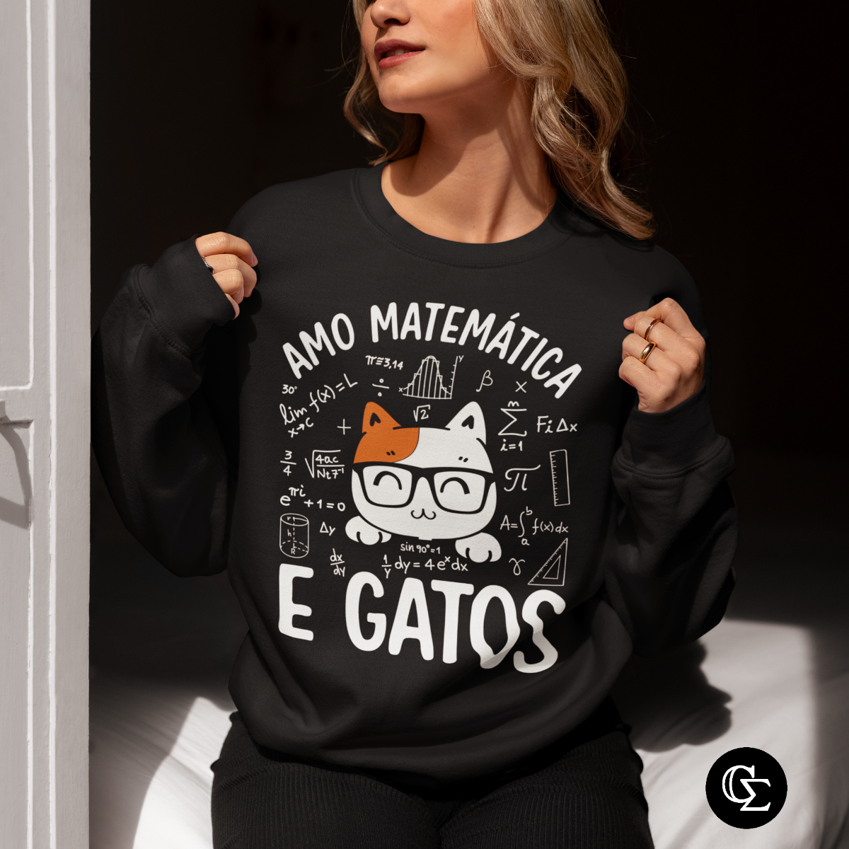 AMO MATEMÁTICA E GATOS [2] [MOLETOM UNISSEX]