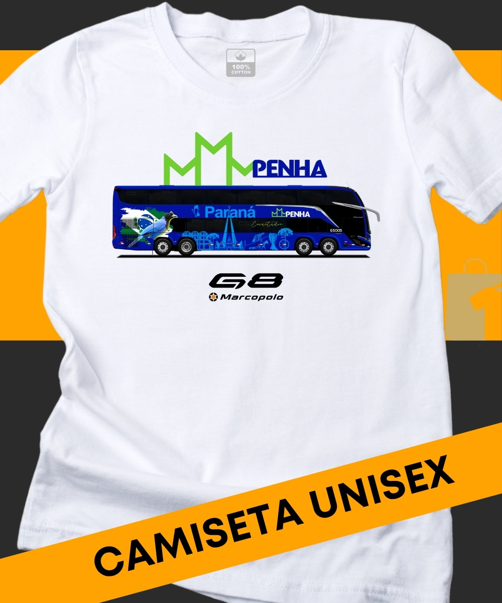 CAMISETA ÔNIBUS MARCOPOLO G8 PENHA PARANÁ