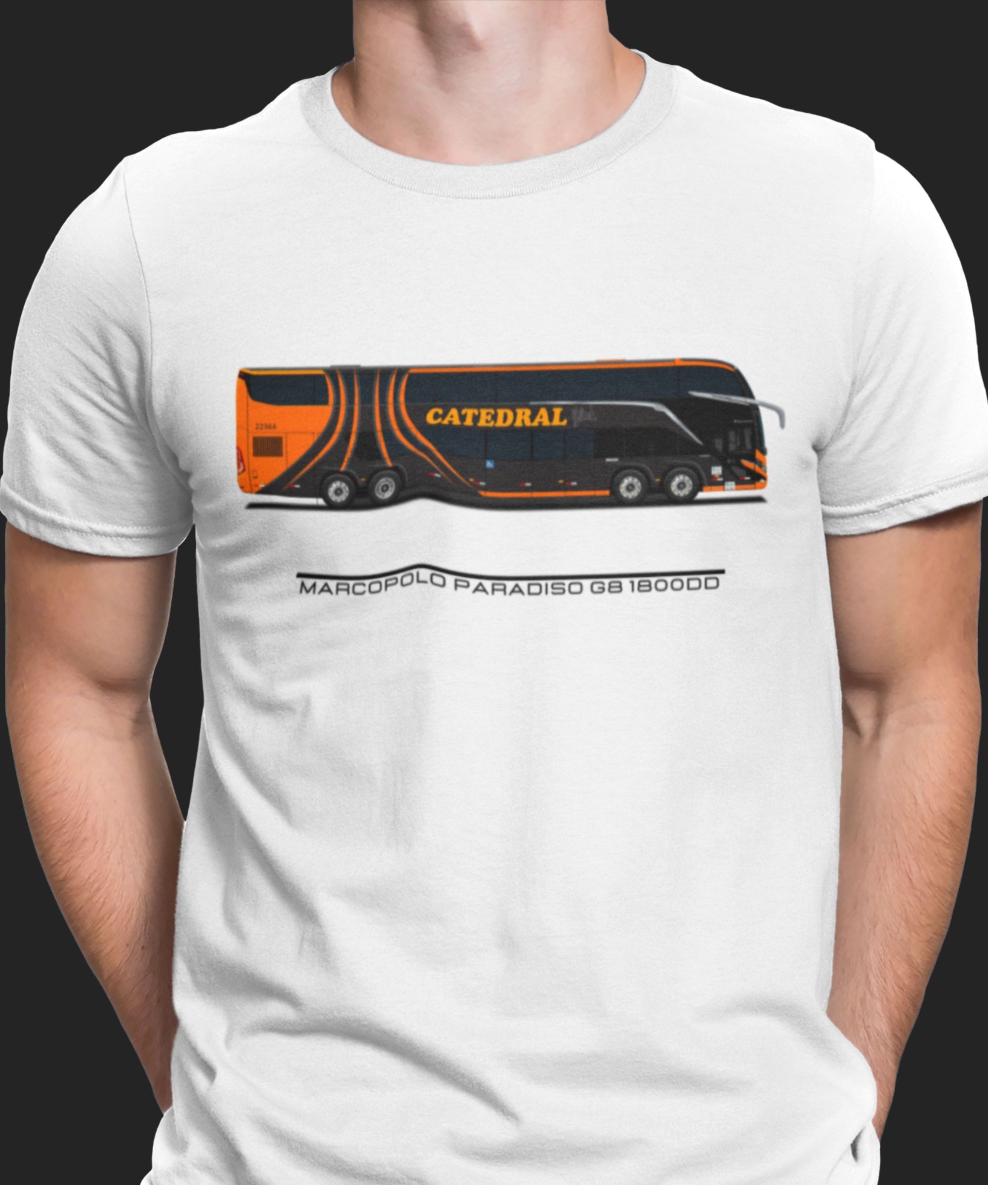 CAMISETA ÔNIBUS VIAÇÃO CATEDRAL MARCOPOLO G8