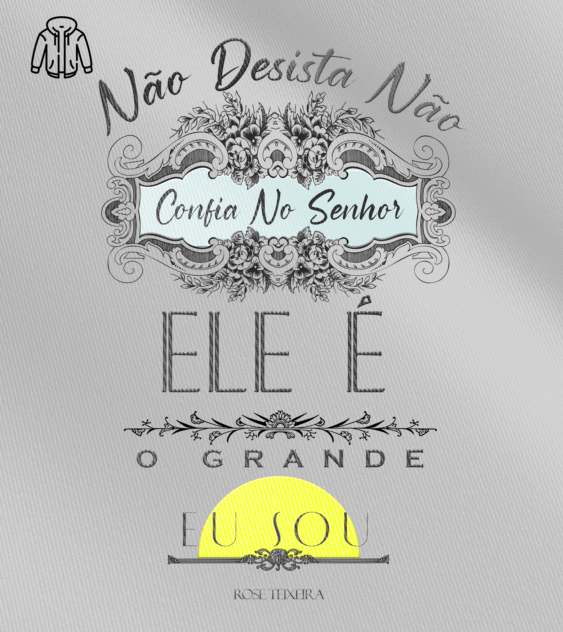 Moletom com zíper Rose Teixeira - Não Desista