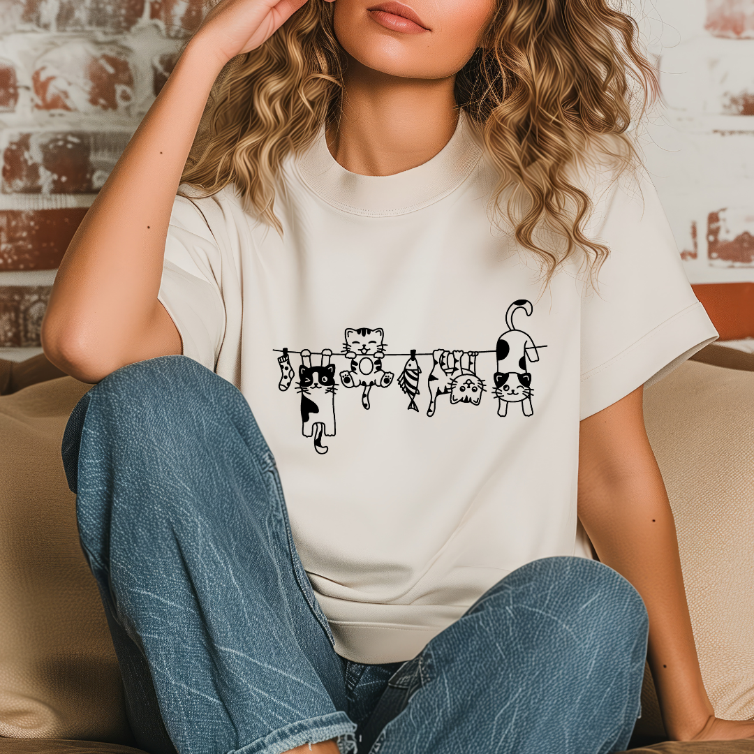 Camiseta - Varal de Gatinhos