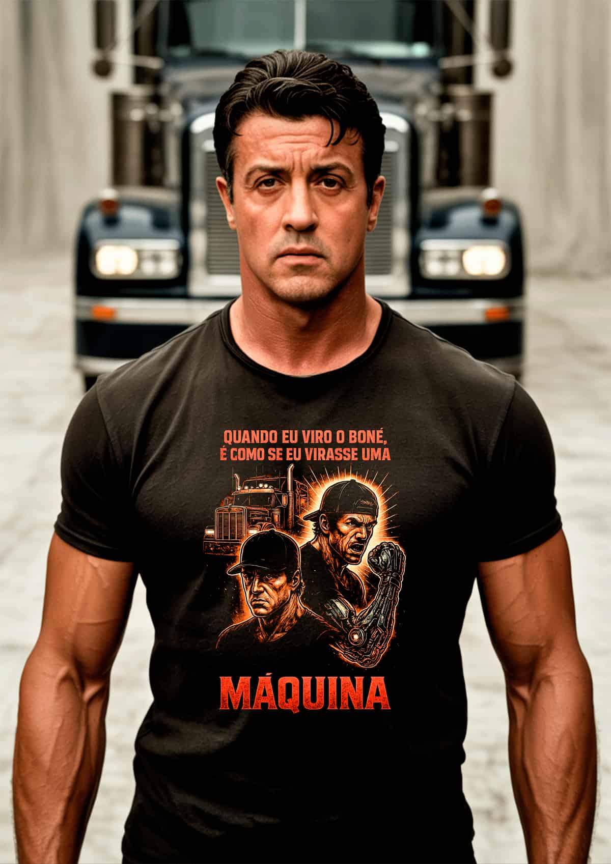 Camiseta Boné Para trás