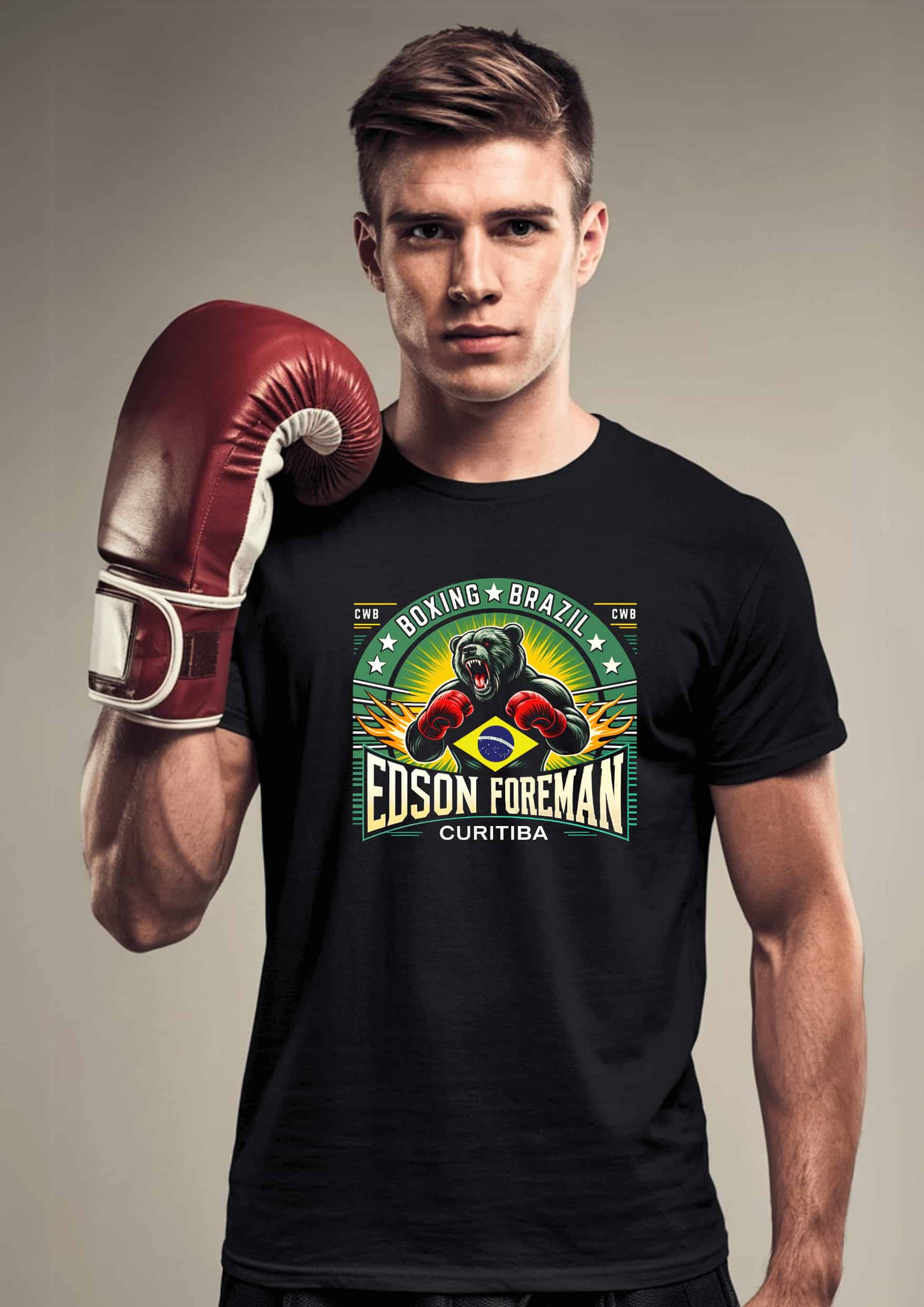 Camiseta de Boxe Urso Brasil - Foreman
