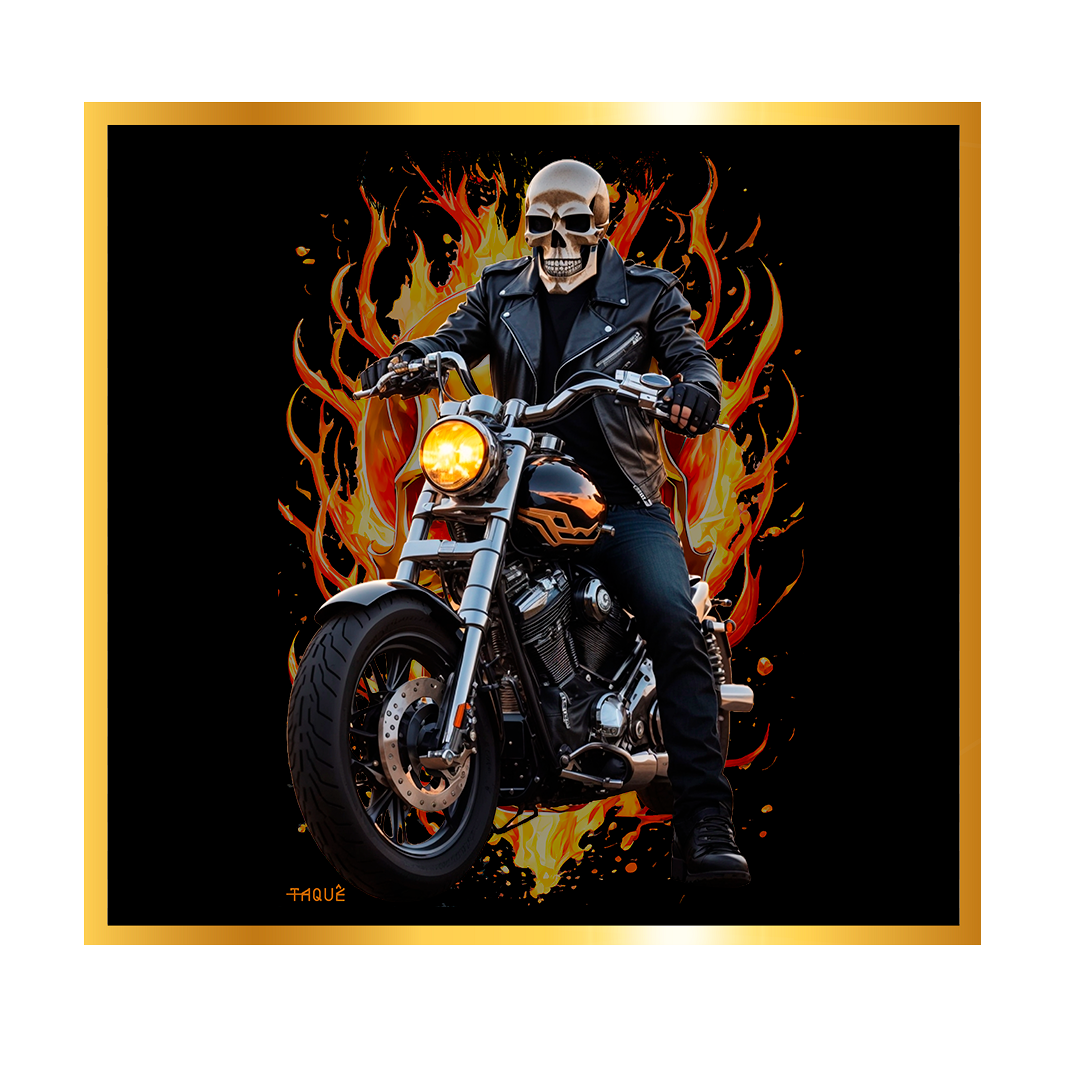 Camiseta Plus Size Motoqueiro Caveira