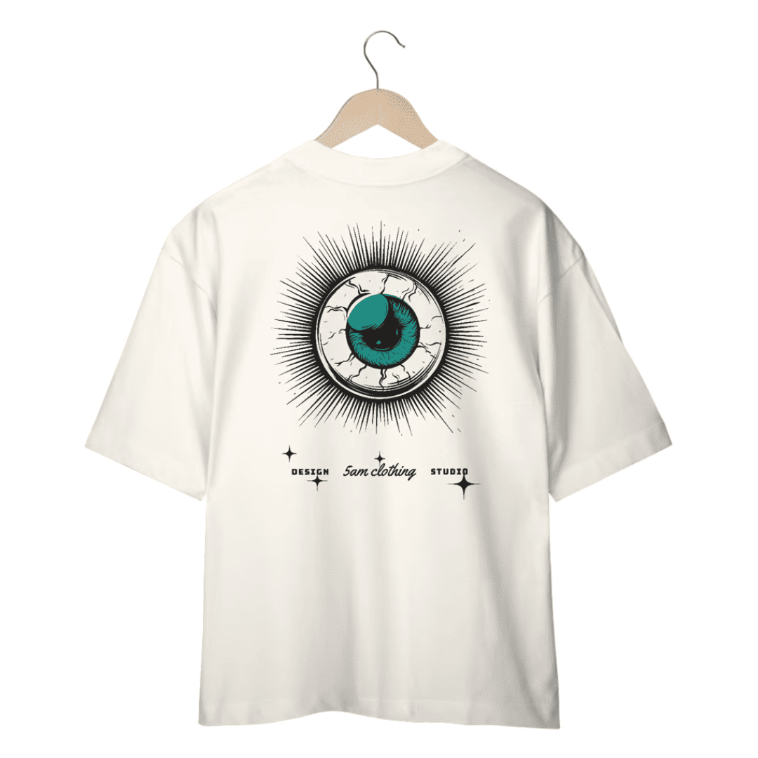 Camiseta Oversized Psychedelic Eye - Off White