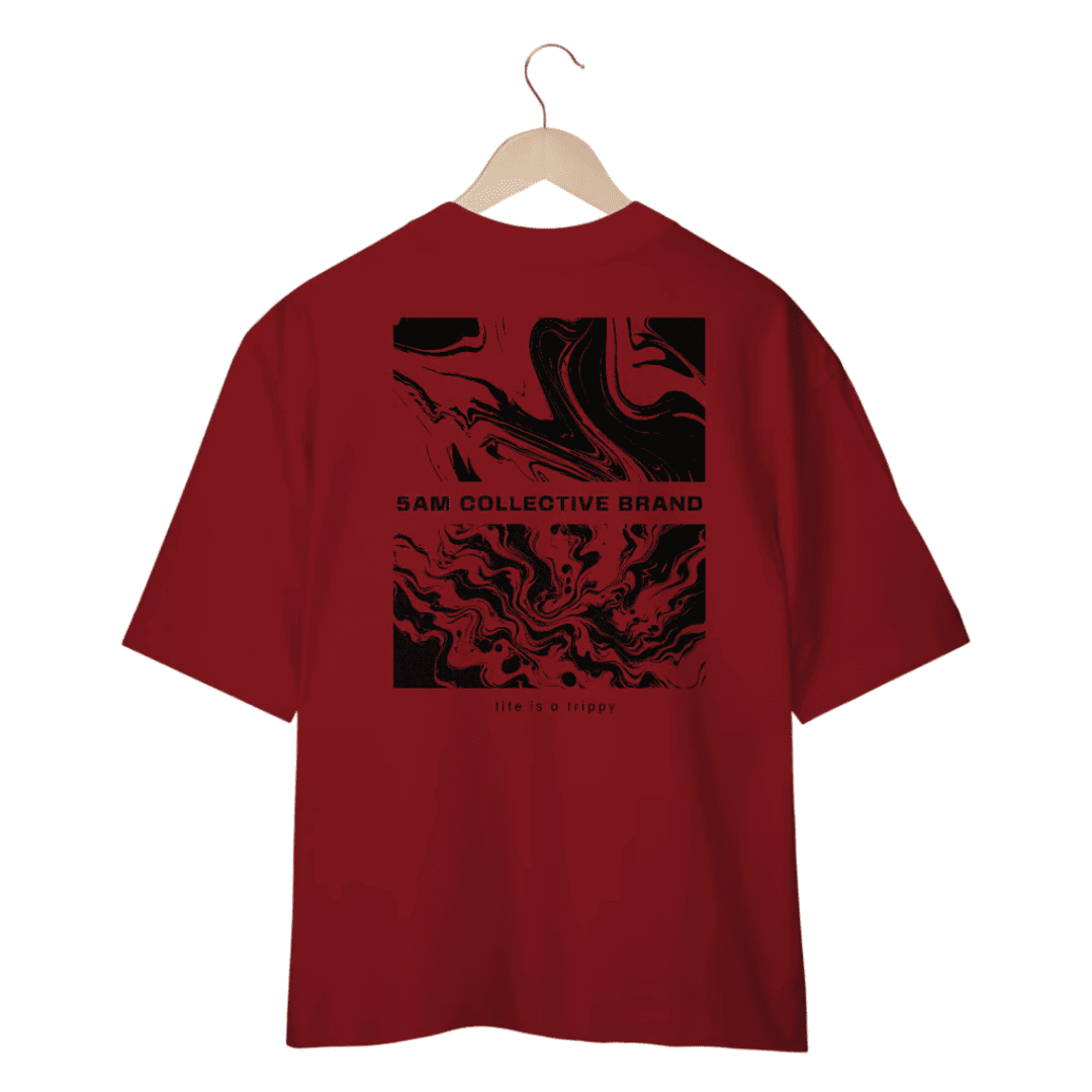 Camiseta Oversized Life is a Trippy - Vermelho