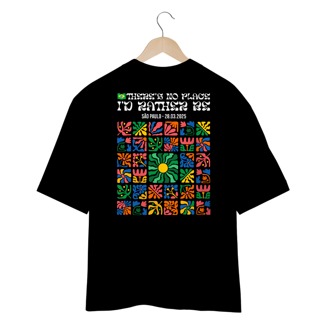 Camiseta Oversized Rüfüs Du Sol - São Paulo Tour Ed. Limitada - Preto