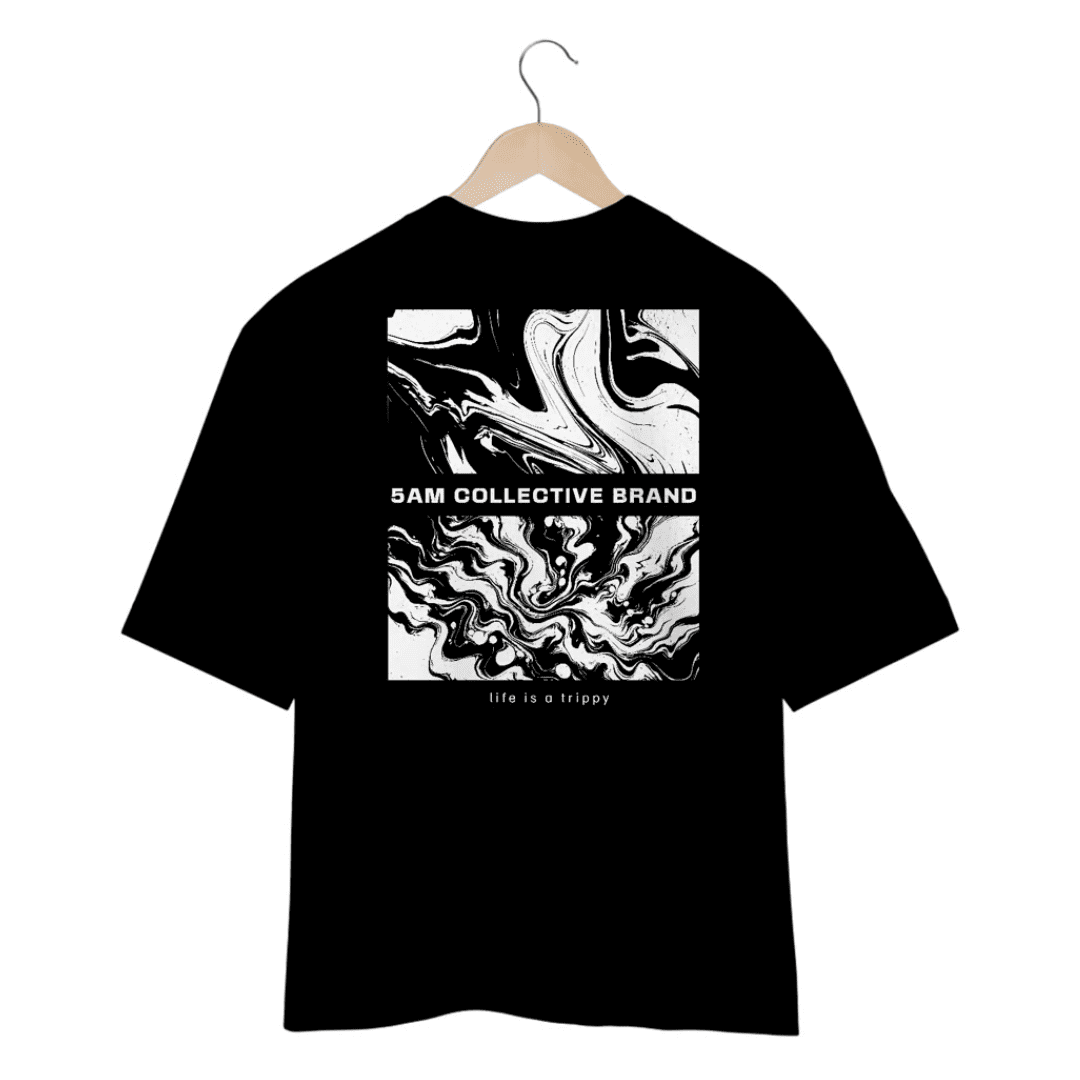 Camiseta Oversized Life is a Trippy - Preto