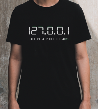 Camiseta 127.0.0.1 - Estampa Branca