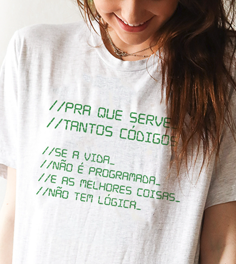 Camiseta Códigos - Tecnologia