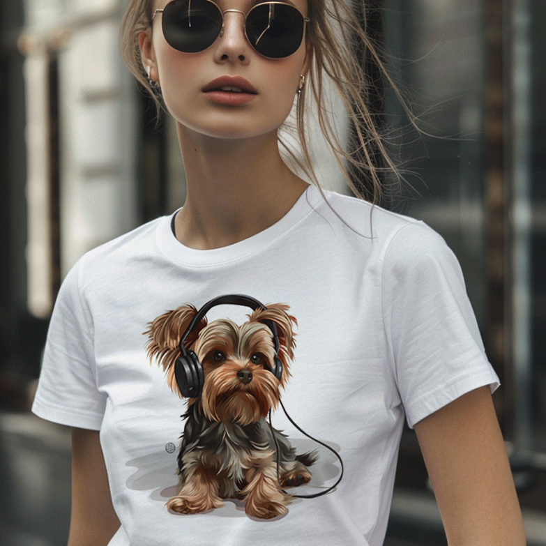 Camiseta Pets - Yorkshire Skate - Unissex