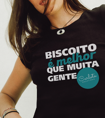 Camsieta Babylook Carlota - Biscoito é melhor que muita gente