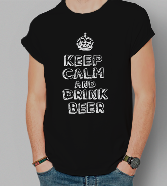Camiseta - Keep Calm and Drink Beer - Estampa Branca