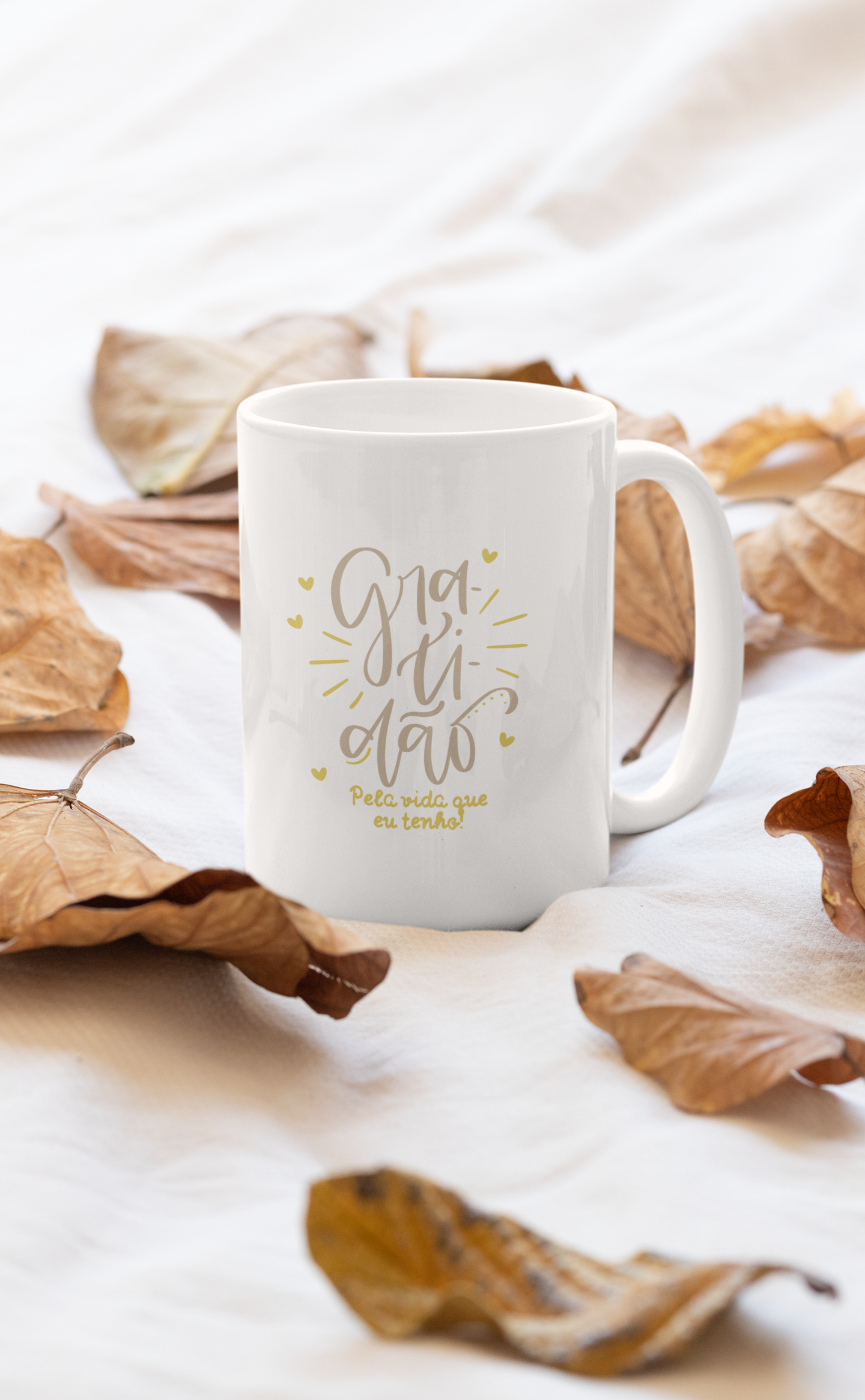 Caneca De Porcelana Personalizada, Gratidão