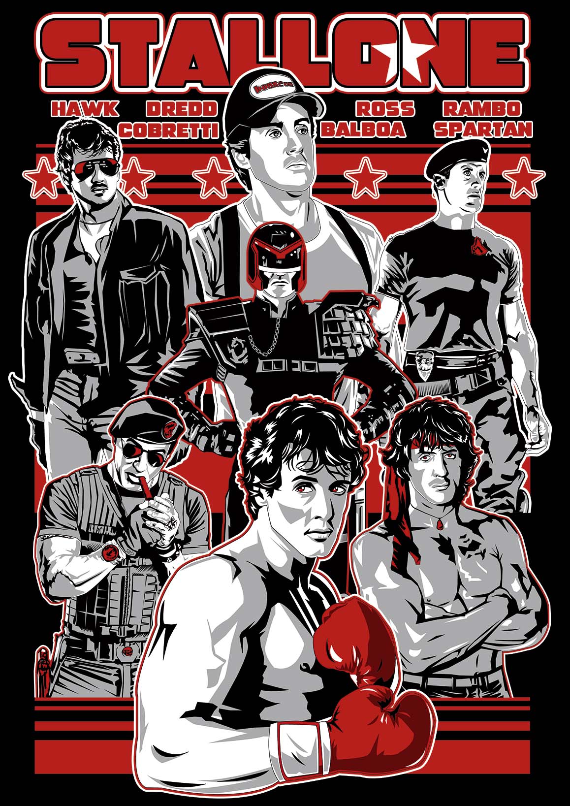 Camiseta Stallone's Best Compilation