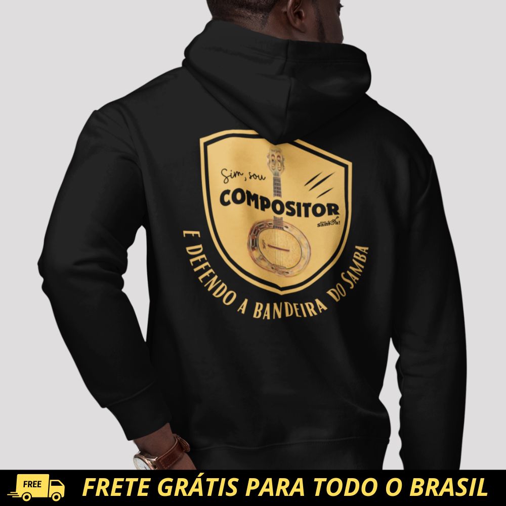 Jaqueta de Moletom Com Ziper - Sim Sou Compositor