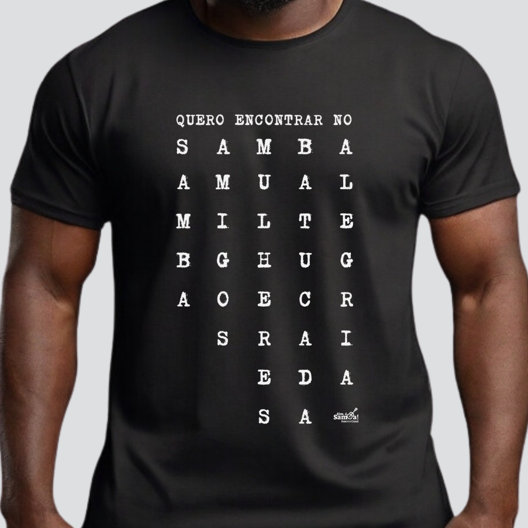 Camiseta Clássica Masculina - Quero Encontrar no Samba