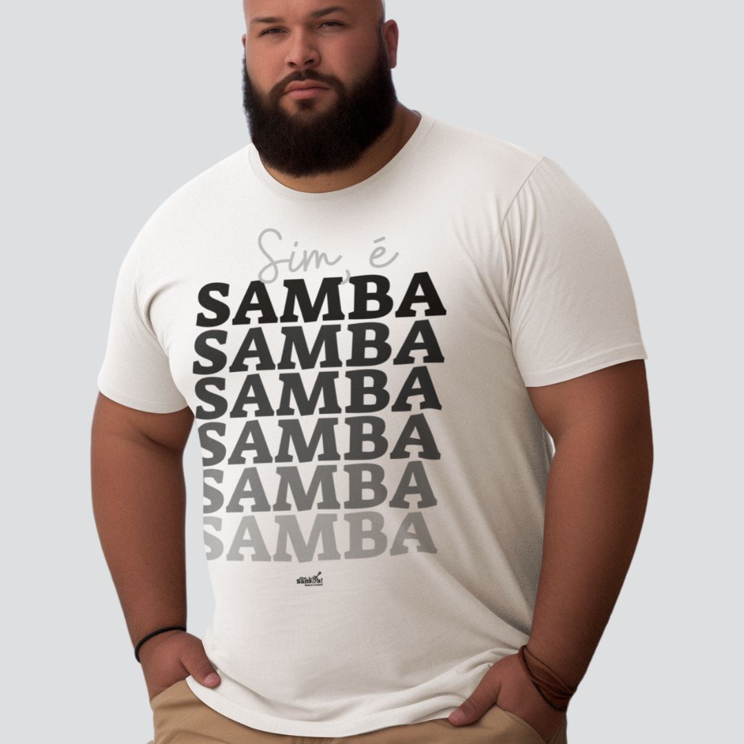 Camiseta Plus Size - Sim é Samba Degrade