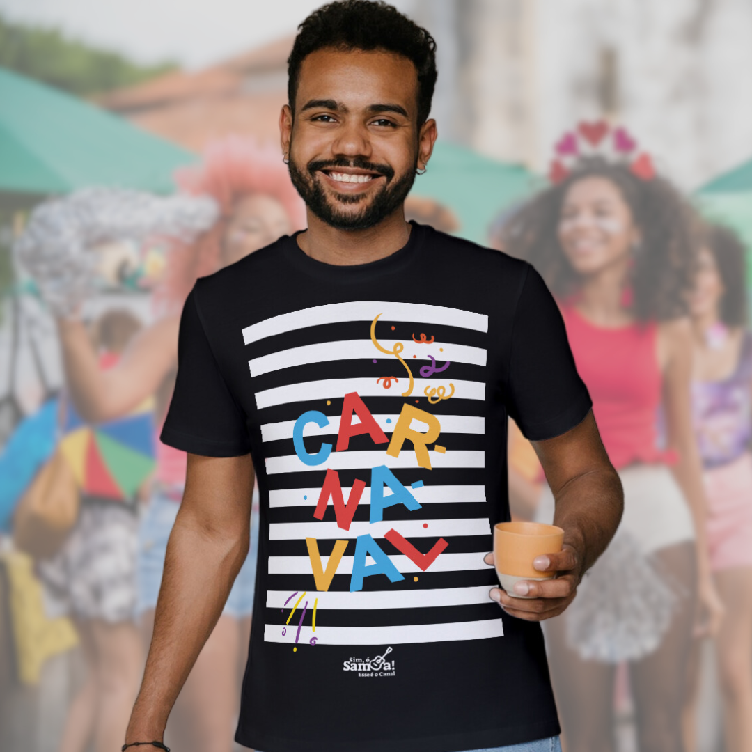 Camiseta Clássica Masculina - Preta e Branca