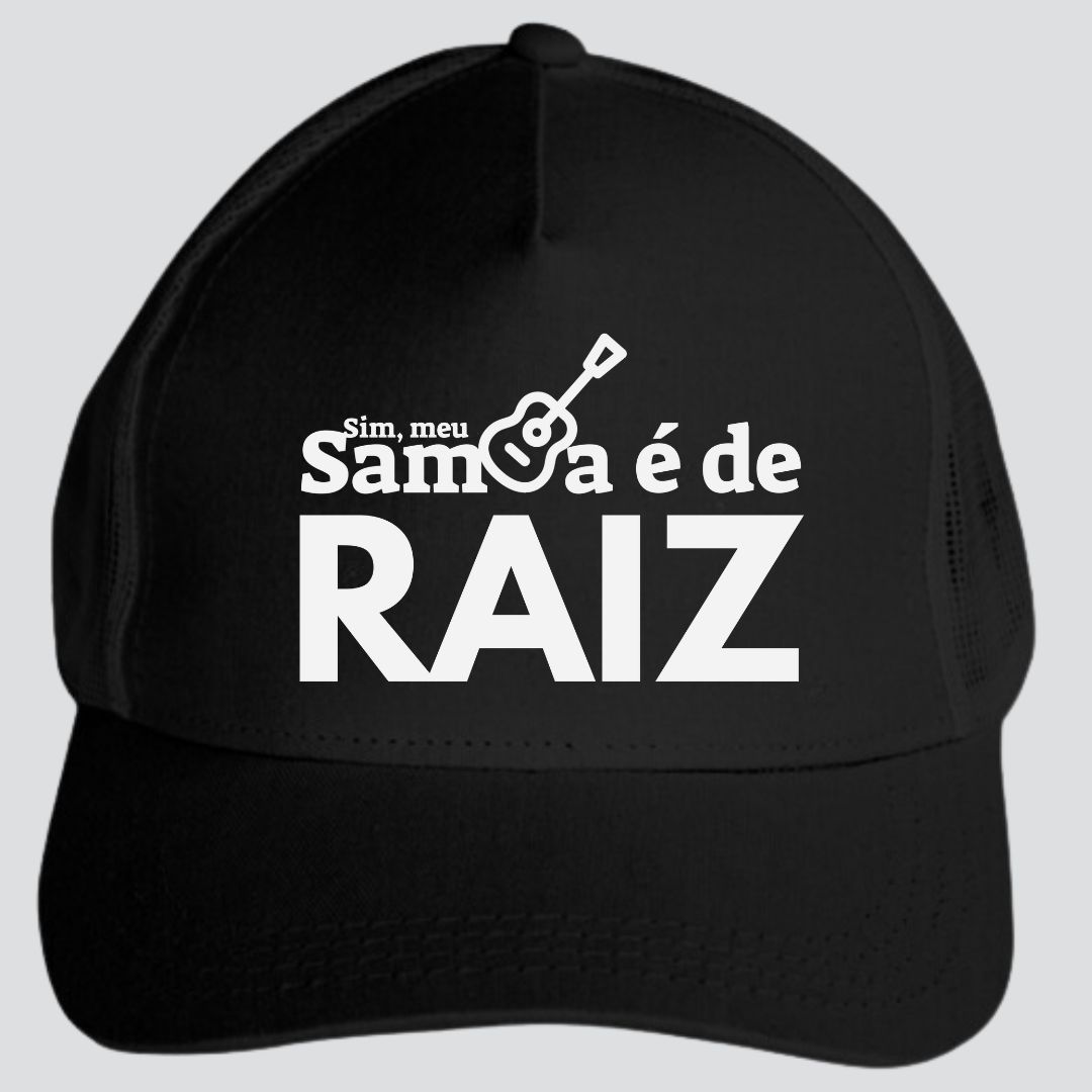 Boné Americano Com Tela - Sim Meu Samba é de Raiz