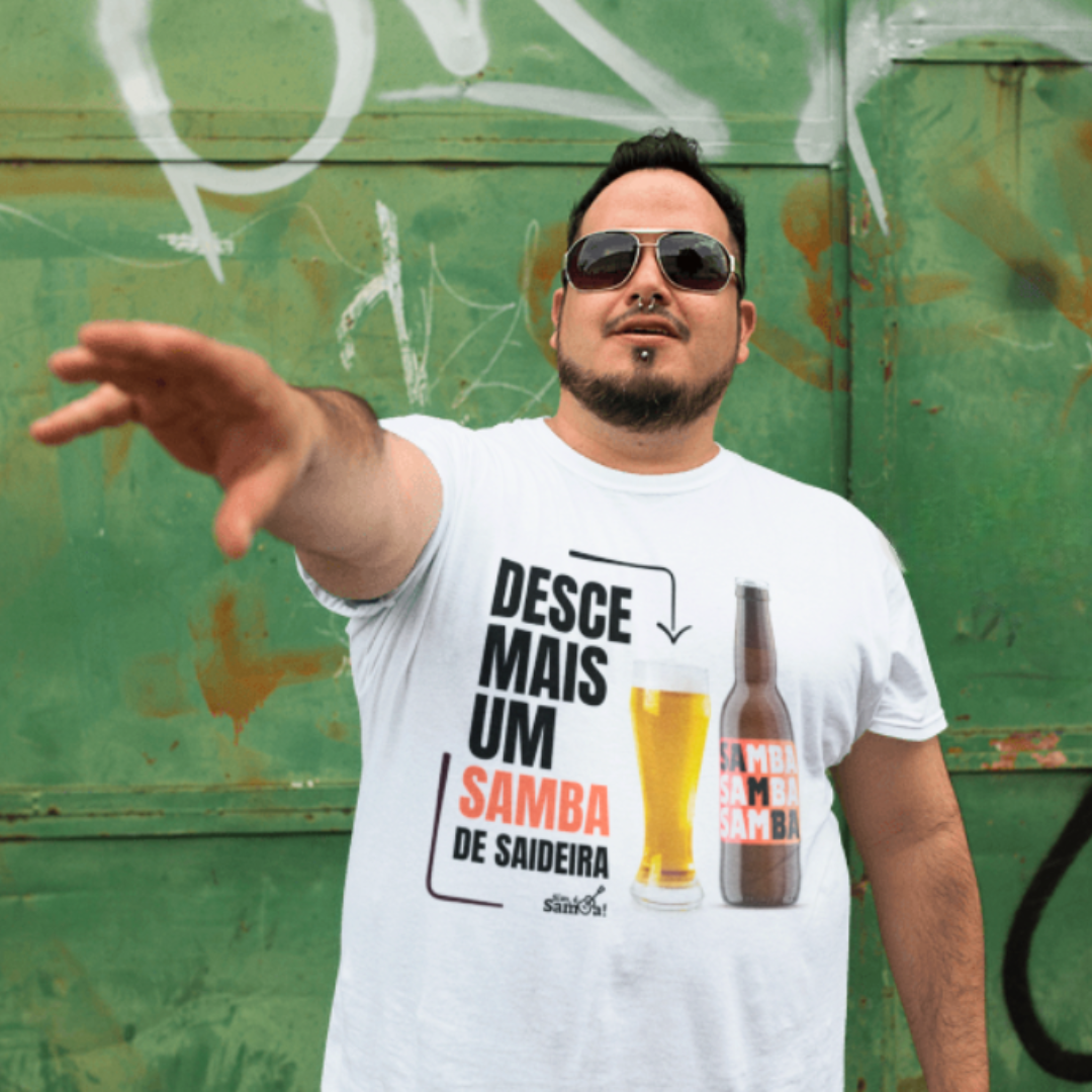 Camiseta Plus Size - Desce Mais Um Samba de Saideira