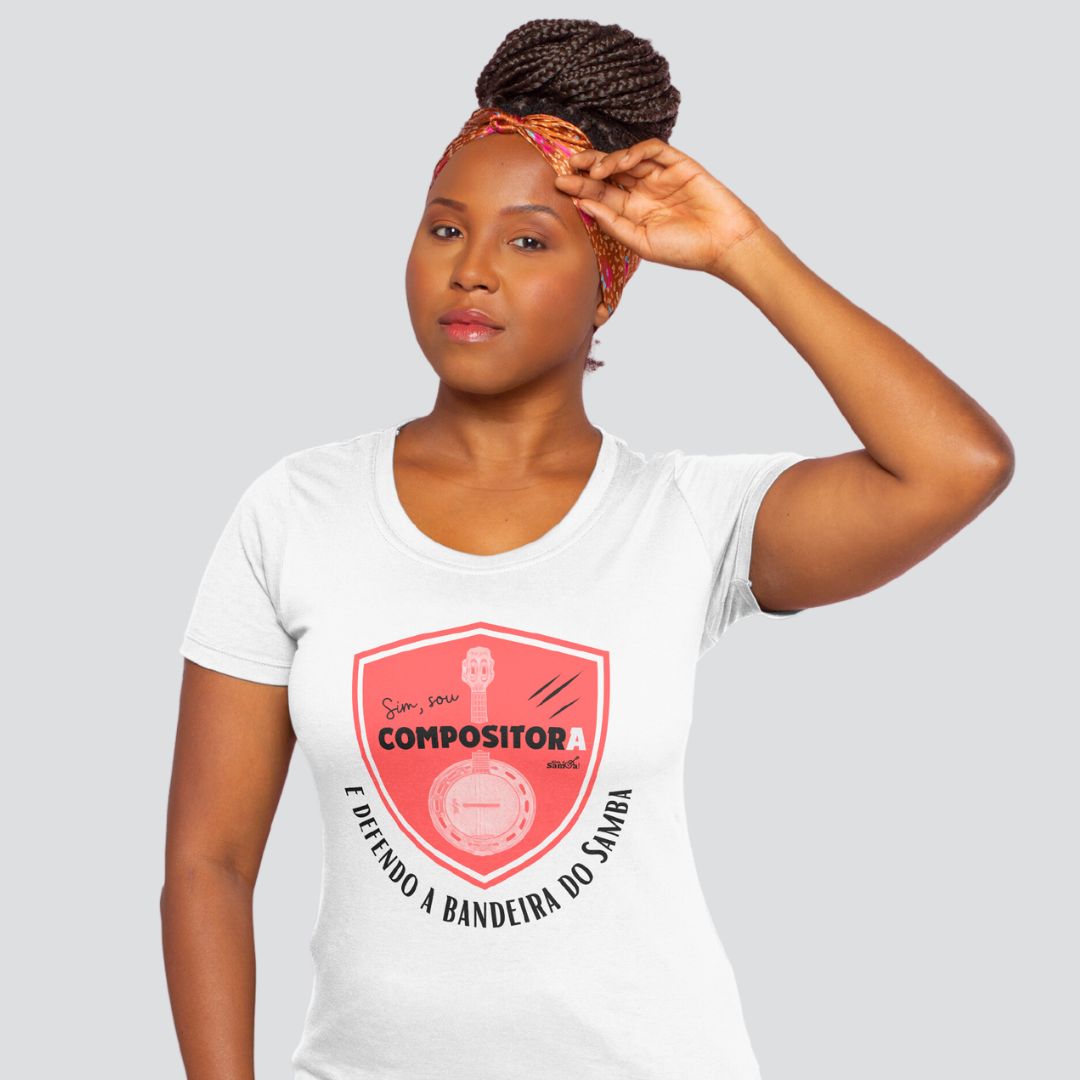 Camiseta Baby Look Feminina - Sim Sou Compositora