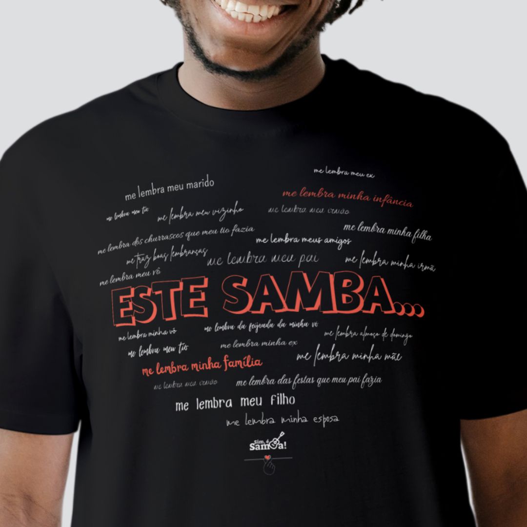 Camiseta Clássica Masculina - Este Samba Me Lembra