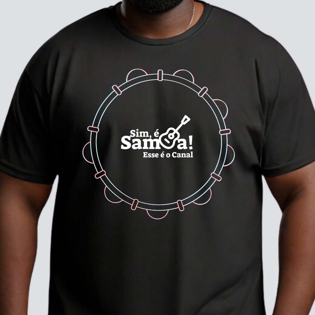 Camiseta Plus Size - Pandeiro Sim é Samba
