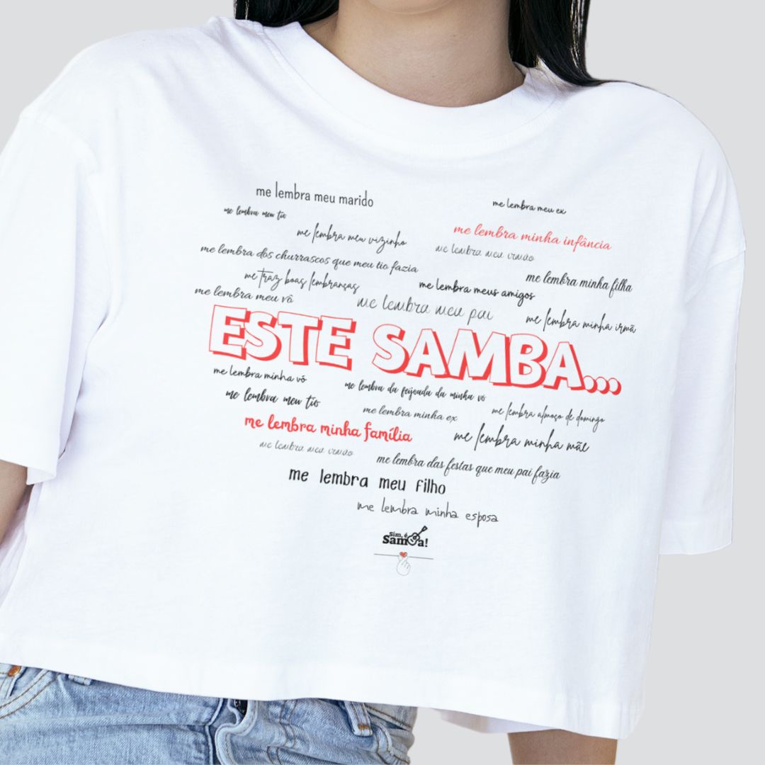 Camisa Cropped Feminina - Este Samba me Lembra