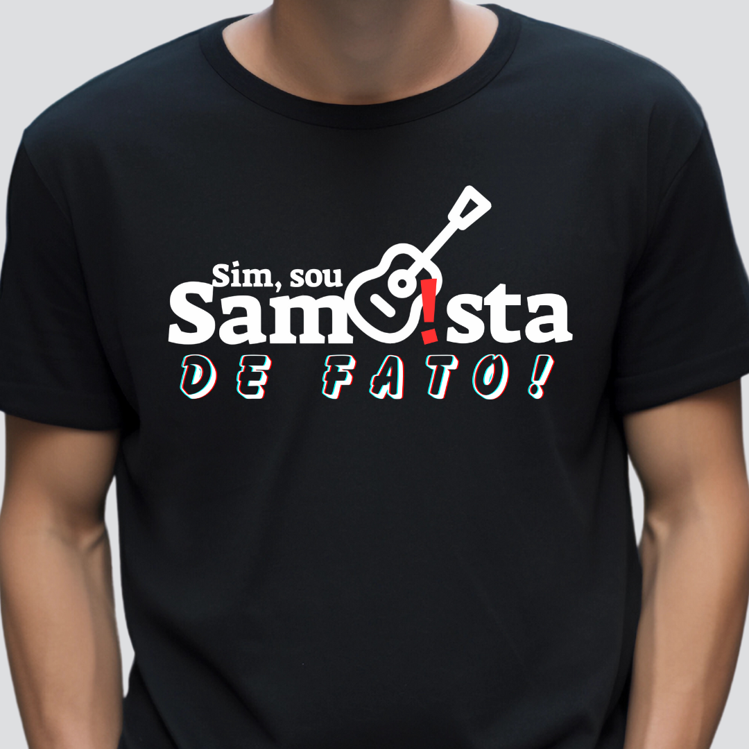 Camiseta Clássica Masculina - Sim Sou Sambista de Fato