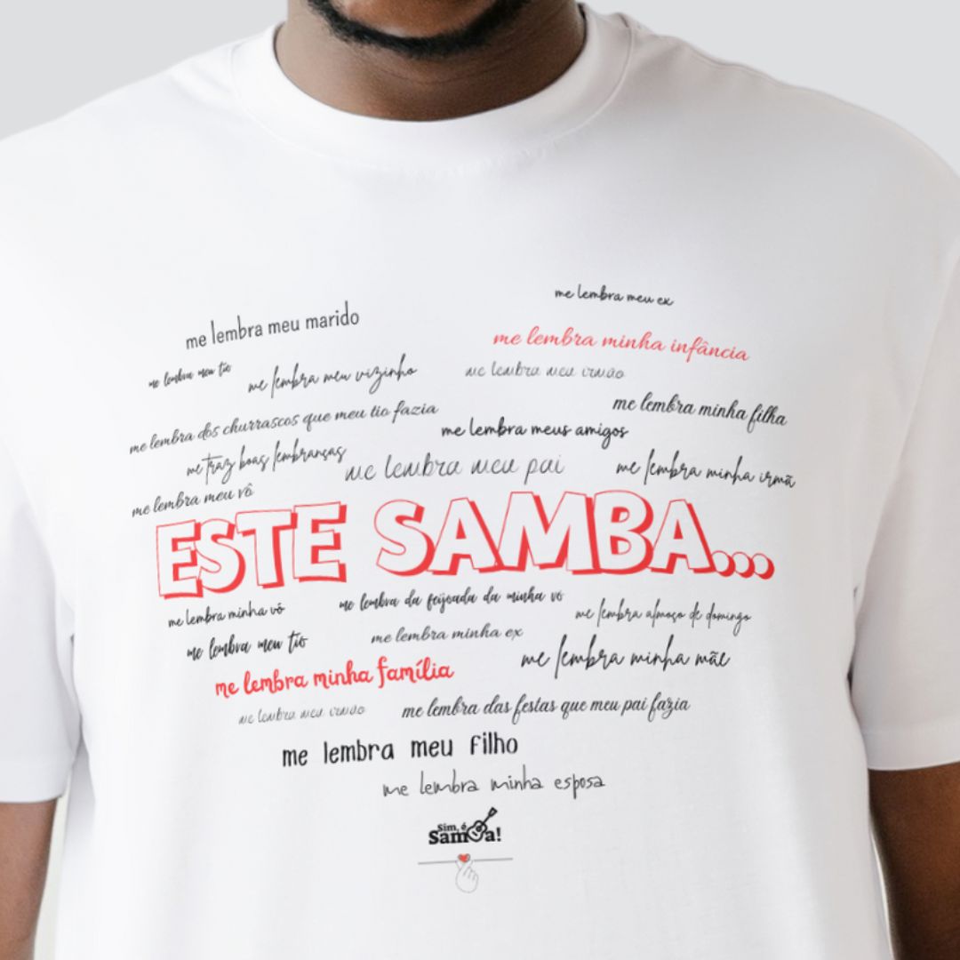 Camiseta Clássica Masculina - Este Samba me Lembra 