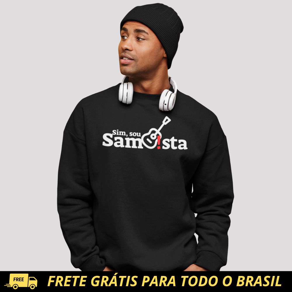 Blusão de Moletom Fechado - Sim Sou Sambista