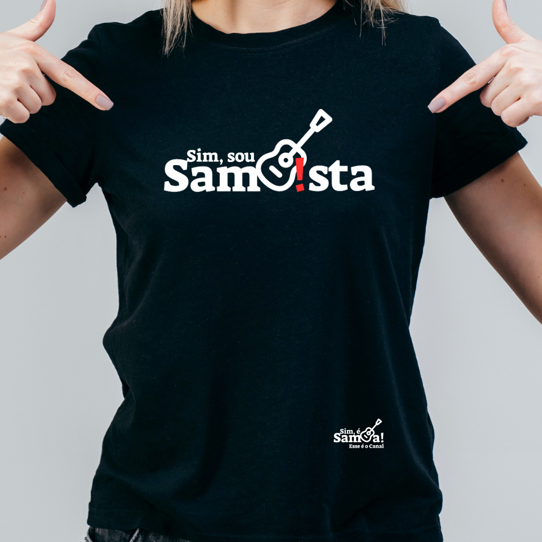 Camiseta Baby Long Quality Feminina - Sim Sou Sambista