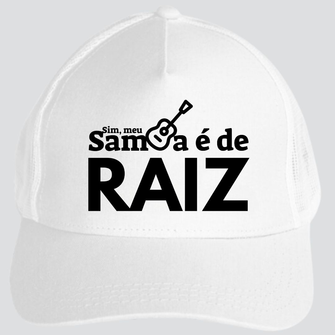 Boné Americano Com Tela - Sim Meu Samba é de Raiz