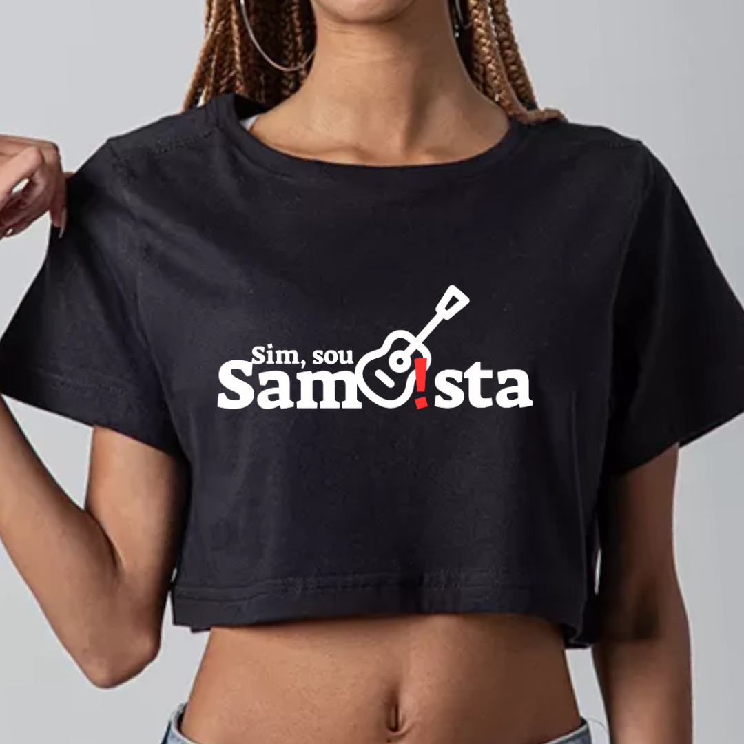 Camisa Cropped Feminina - Sim Sou Sambista