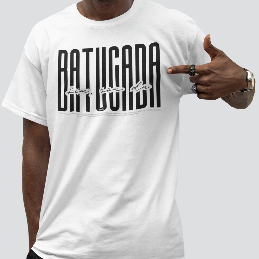 Camiseta Masculina Clássica - Sim Sou da Batucada