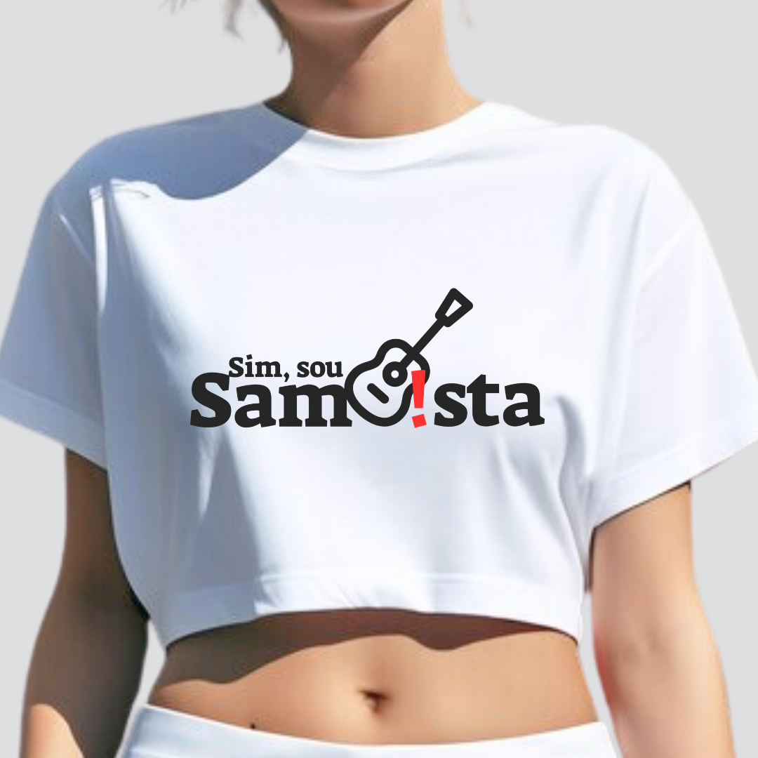 Camisa Cropped Feminina - Sim Sou Sambista