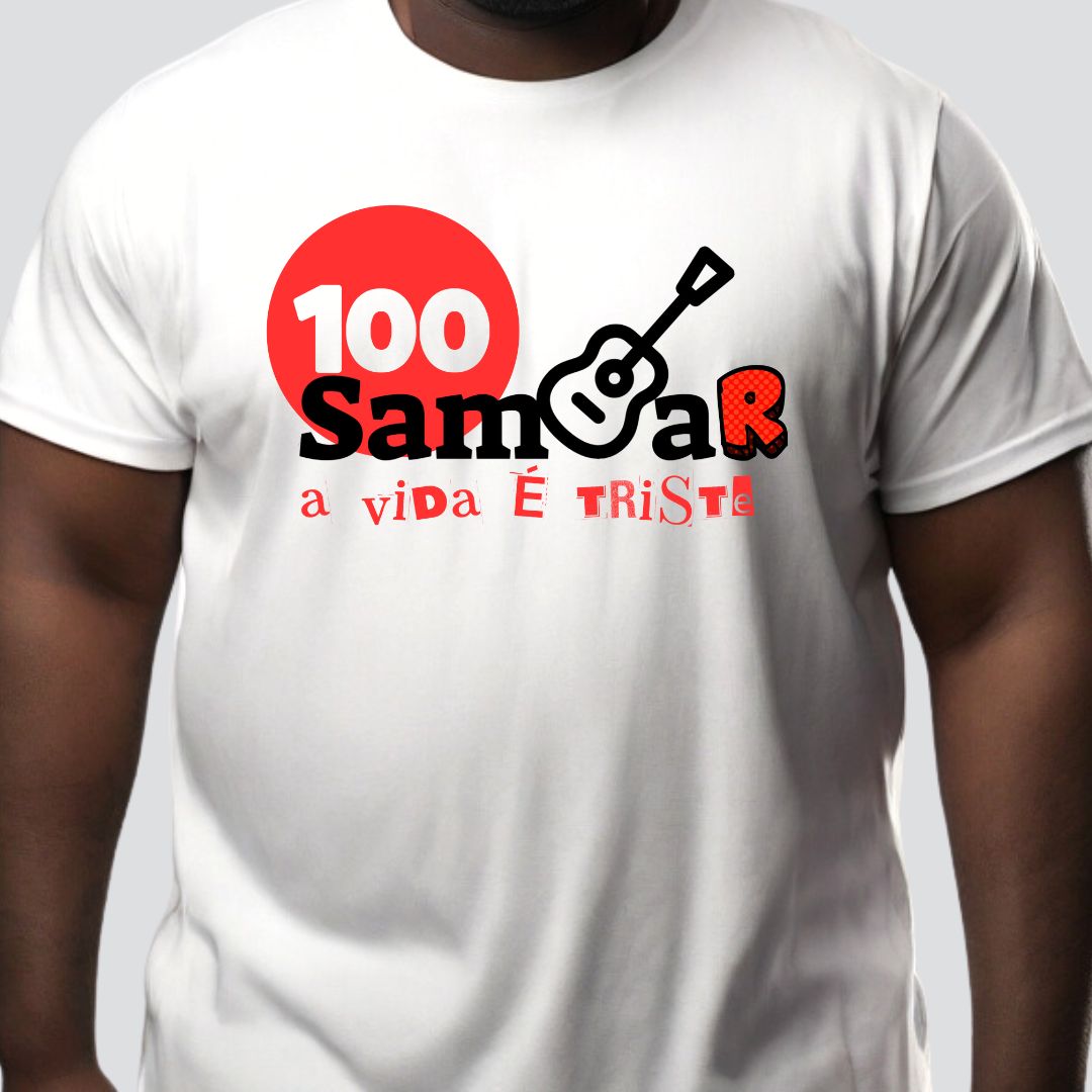 Camiseta Plus Size - Sem Sambar a Vida é Triste