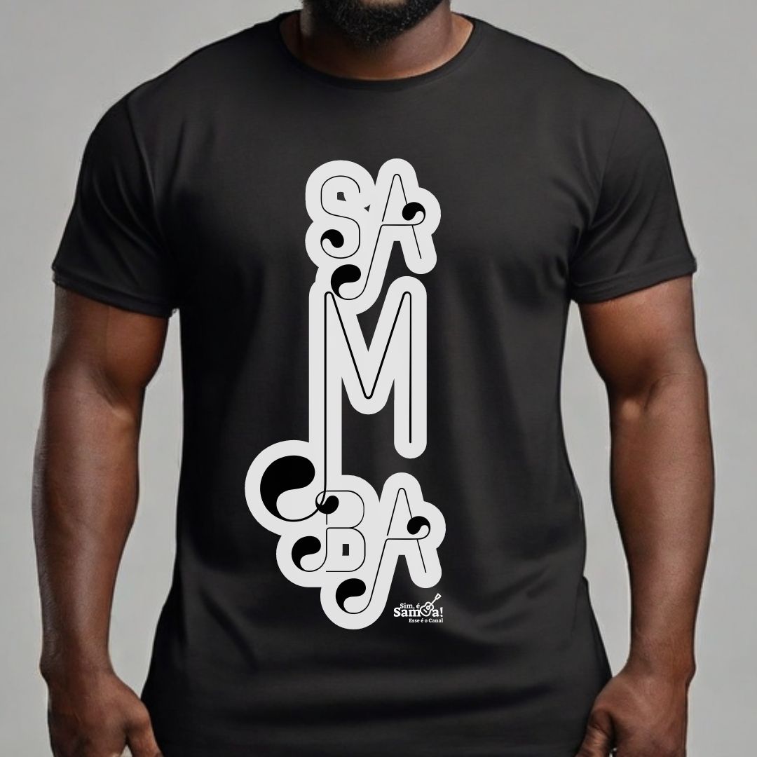 Camiseta Classic Masculina - Samba - Cor Preta 