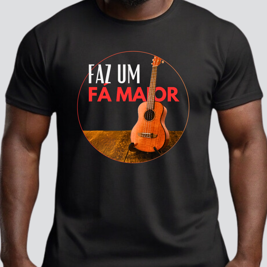 Camiseta Prime Masculina - Faz um Fá Maior - Sim, é Samba!