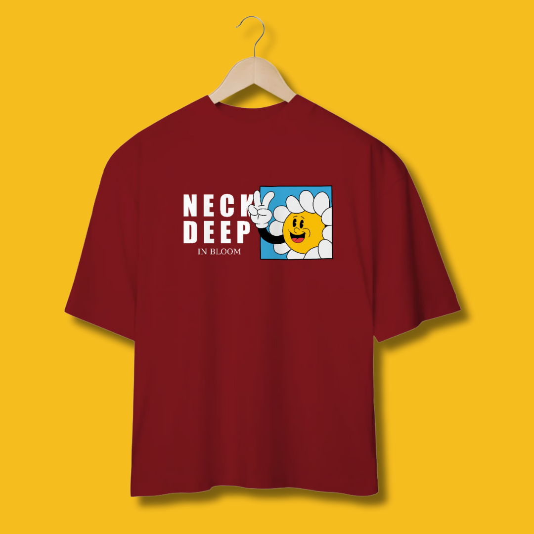 Camiseta Oversized Neck Deep - In Bloom (white stamp)