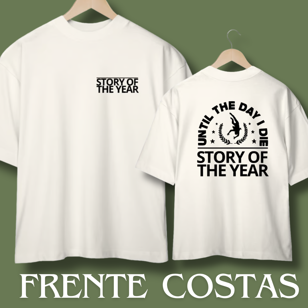 Camiseta Oversized Story Of The Year - Until The Day I Die